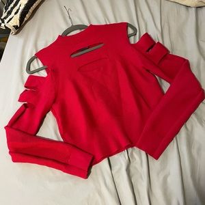 Cutout Red Sweater